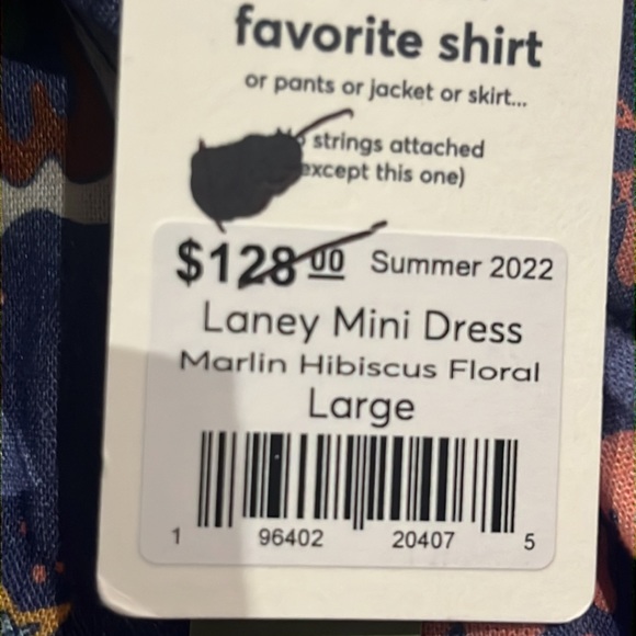 New Marine Layer Laney Mini Dress Marlin Hibiscus Floral size L - Picture 14 of 14